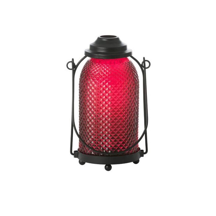 Yankee Candle Glass Lantern Votive Holder - Red-1